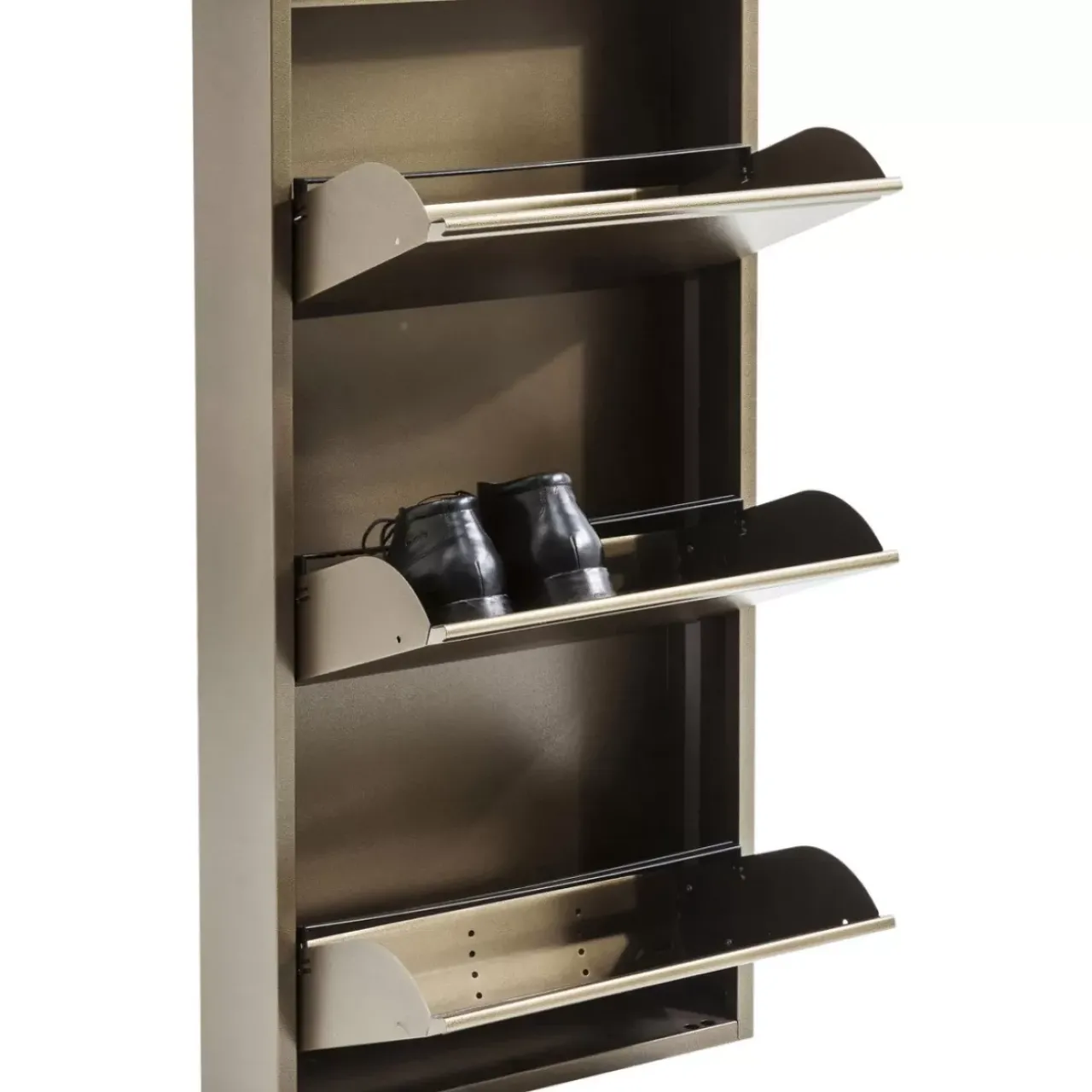 KARE Design Kleinmöbel & Sonstiges-Schuhkipper Caruso 3-Er Bronze
