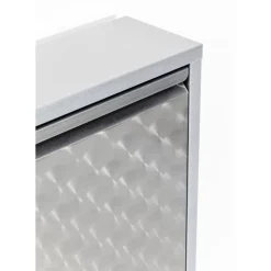 KARE Design Kleinmöbel & Sonstiges-Schuhkipper Caruso 3-Er Silber/Geflext (Mo)