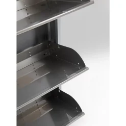 KARE Design Kleinmöbel & Sonstiges-Schuhkipper Caruso 5-Er Silber/Geflext