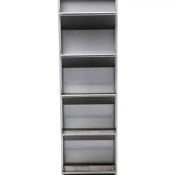 KARE Design Kleinmöbel & Sonstiges-Schuhkipper Caruso 5-Er Silber/Geflext