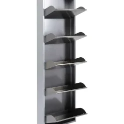 KARE Design Kleinmöbel & Sonstiges-Schuhkipper Caruso 5-Er Silber/Geflext