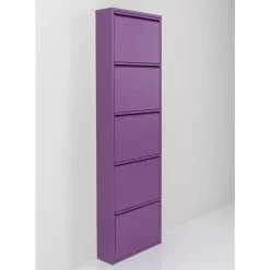 KARE Design Kleinmöbel & Sonstiges-Schuhkipper Caruso 5-Er Violet