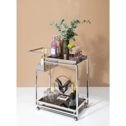 KARE Design Tische-Servierwagen Barfly Silber