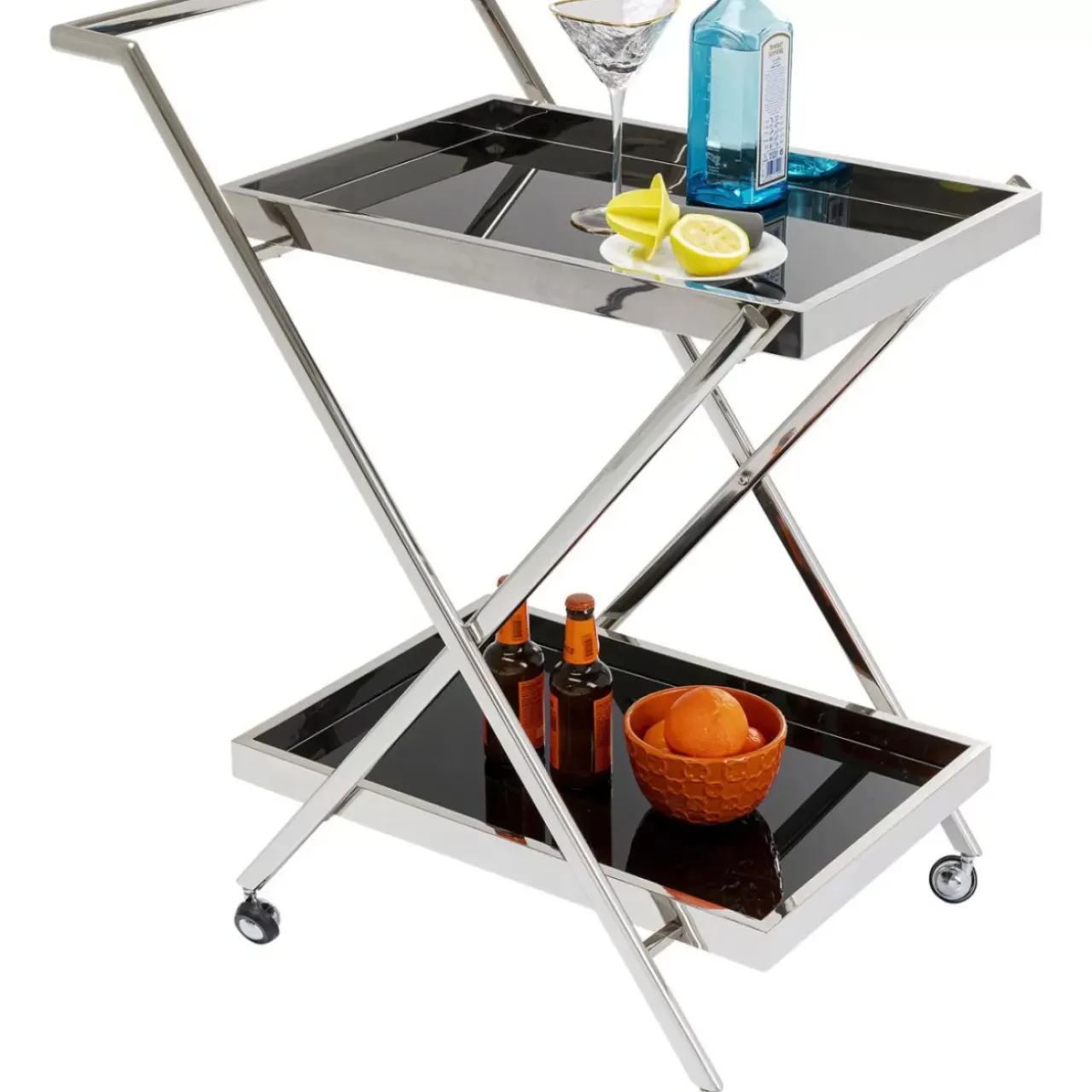 KARE Design Tische-Servierwagen Casino Silber