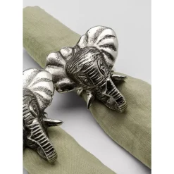 KARE Design Geschirr & Tischaccessoires-Serviettenring Happy Elephants (4/Set)