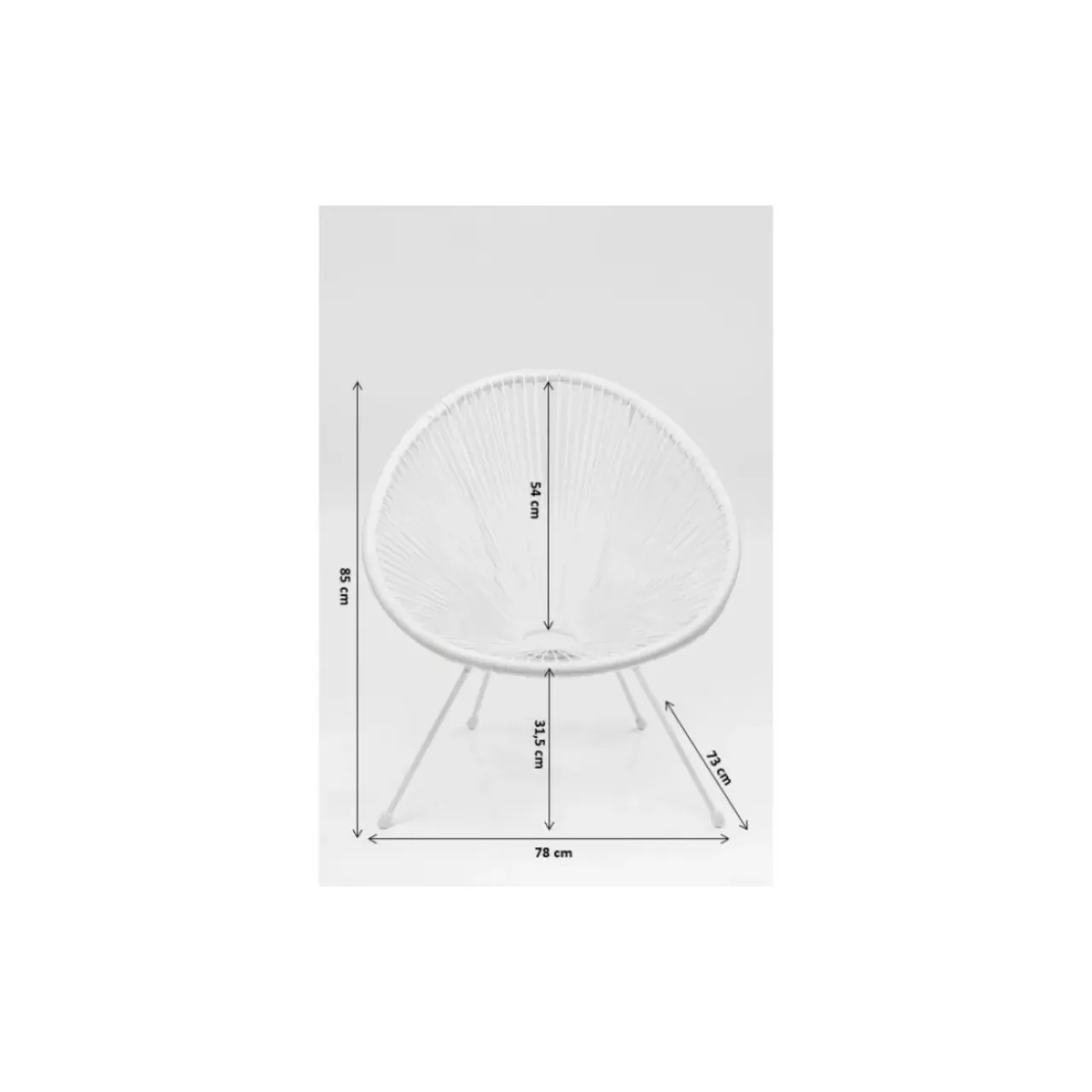 KARE Design Outdoormöbel-Sessel Acapulco Weiss