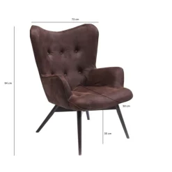 KARE Design Sessel-Sessel Angels Wings Black Brown Eco