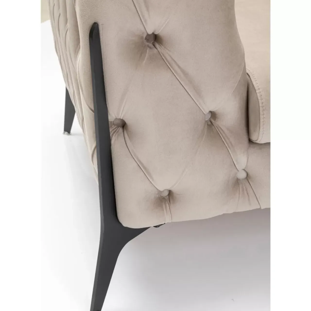 KARE Design Sessel-Sessel Bellissima Velvet Beige 120Cm