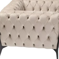 KARE Design Sessel-Sessel Bellissima Velvet Beige 120Cm