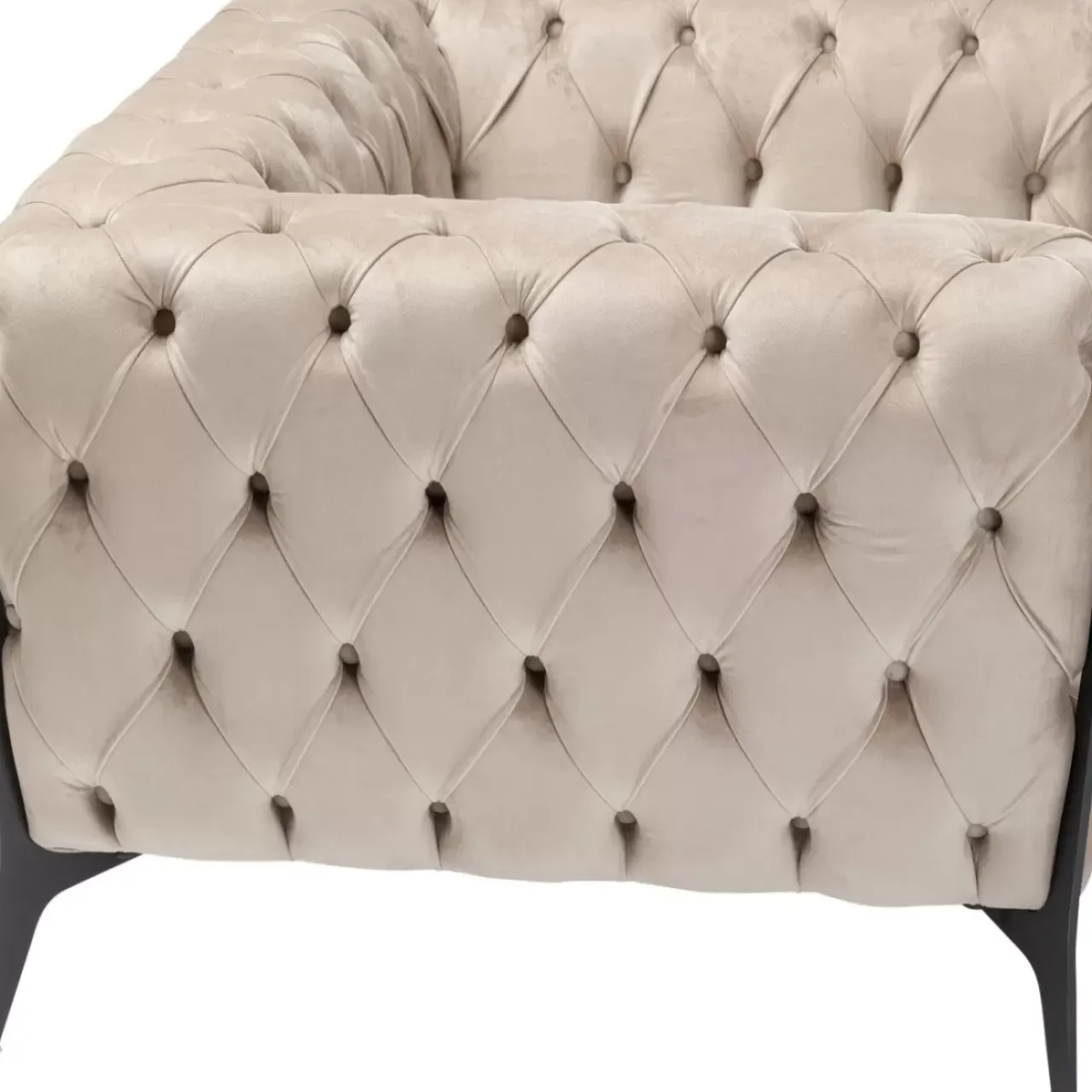 KARE Design Sessel-Sessel Bellissima Velvet Beige 120Cm