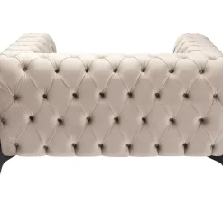 KARE Design Sessel-Sessel Bellissima Velvet Beige 120Cm