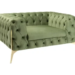 KARE Design Sessel-Sessel Bellissima Velvet Grun 120Cm