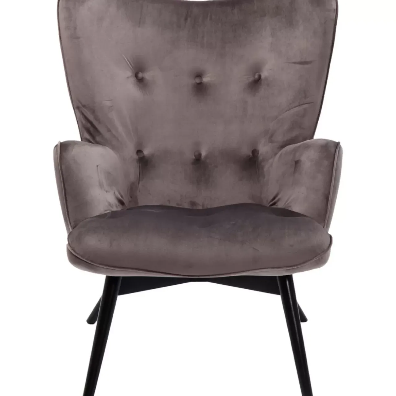 KARE Design Sessel-Sessel Black Vicky Velvet Grau