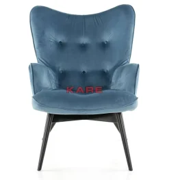 KARE Design Sessel-Sessel Black Vicky Velvet Petrol