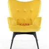 KARE Design Sessel-Sessel Black Vicky Velvet Yellow