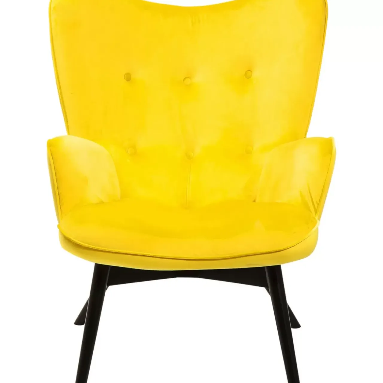 KARE Design Sessel-Sessel Black Vicky Velvet Yellow