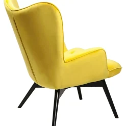 KARE Design Sessel-Sessel Black Vicky Velvet Yellow