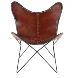 KARE Design Sessel-Sessel Butterfly Brown Econo