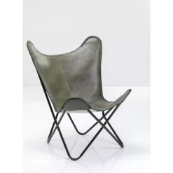 KARE Design Sessel-Sessel California Leder Khaki