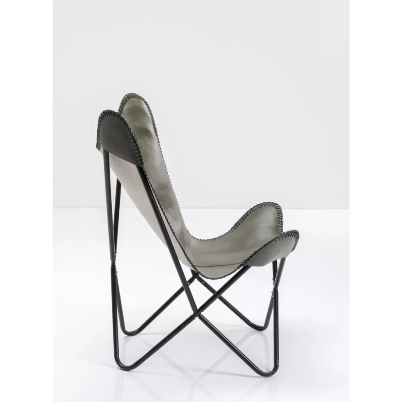 KARE Design Sessel-Sessel California Leder Khaki