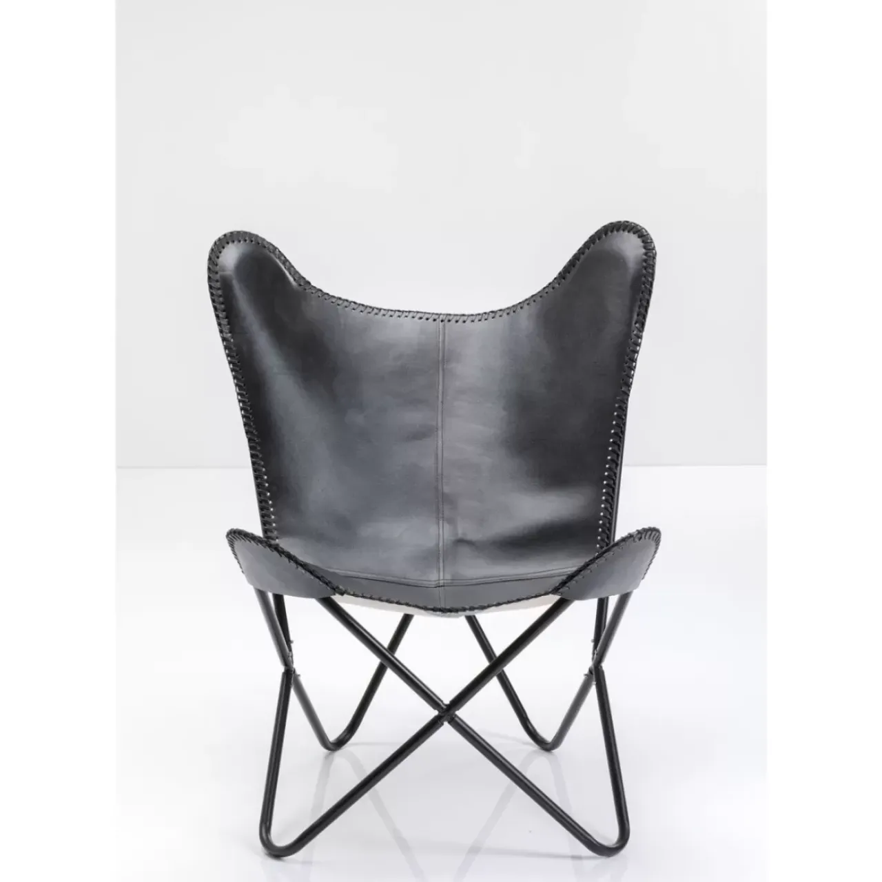 KARE Design Sessel-Sessel California Leder Schwarz