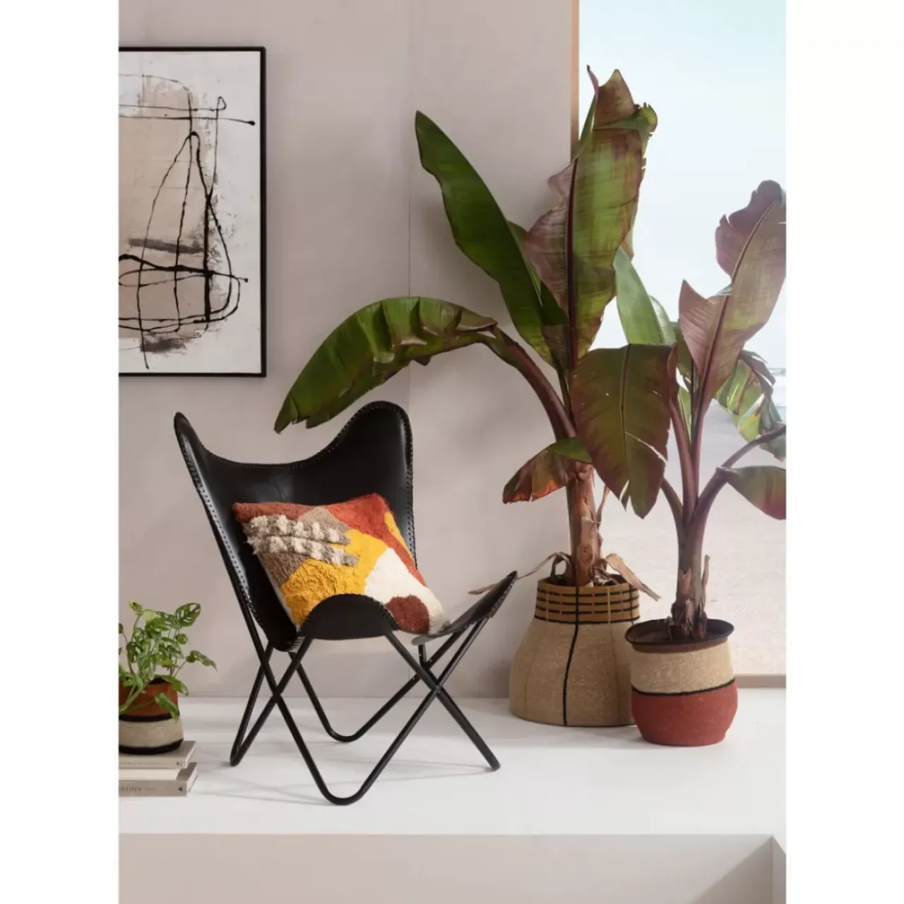 KARE Design Sessel-Sessel California Leder Schwarz