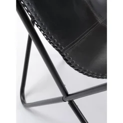 KARE Design Sessel-Sessel California Leder Schwarz