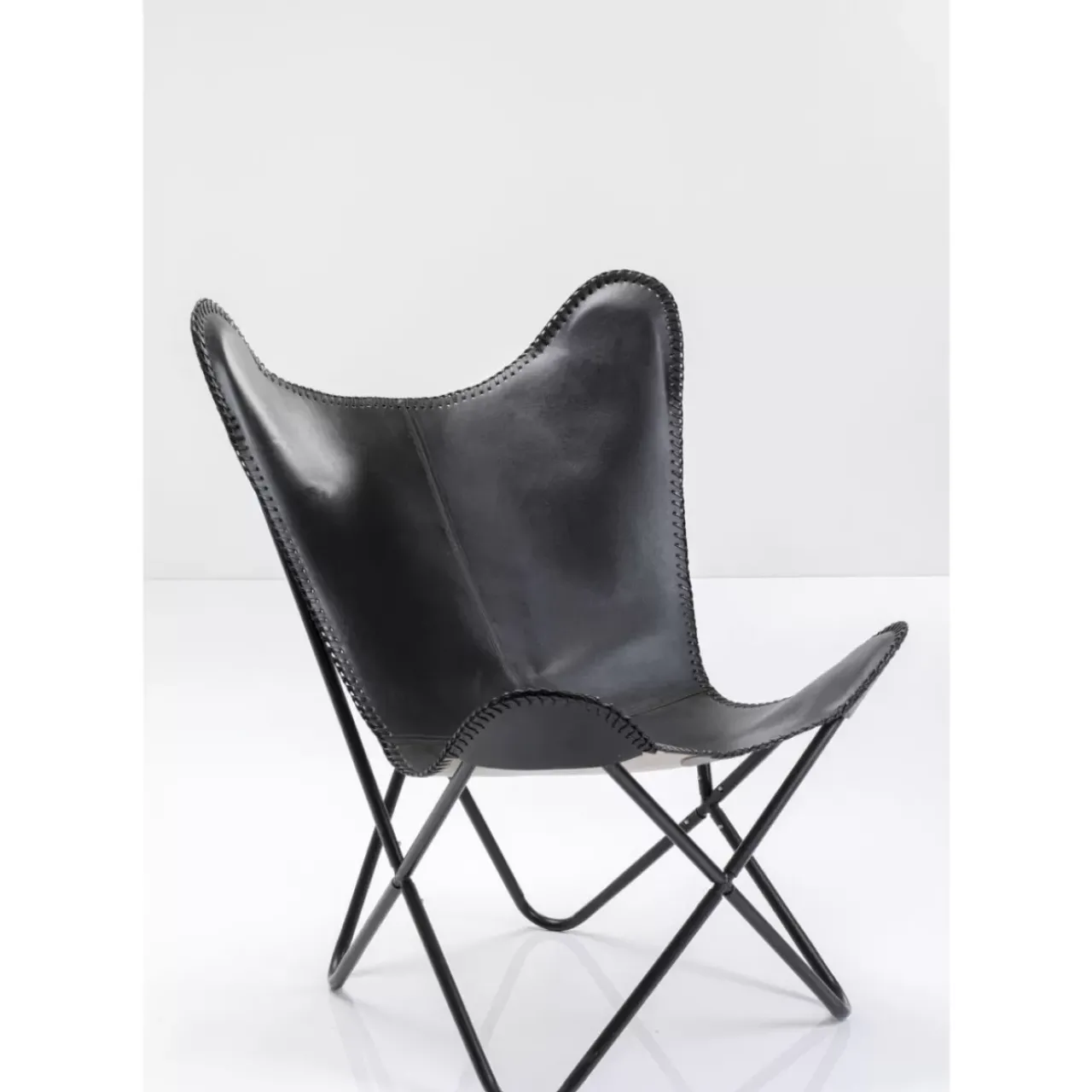 KARE Design Sessel-Sessel California Leder Schwarz