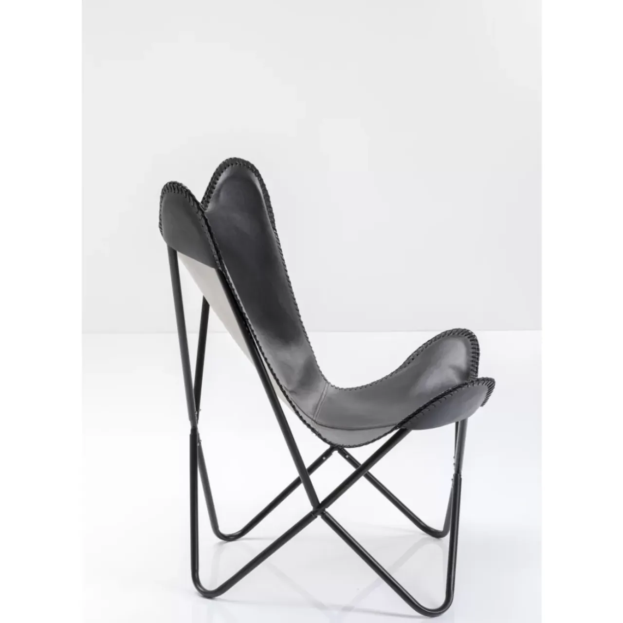 KARE Design Sessel-Sessel California Leder Schwarz