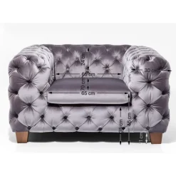 KARE Design Sessel-Sessel Desire Silbergrau