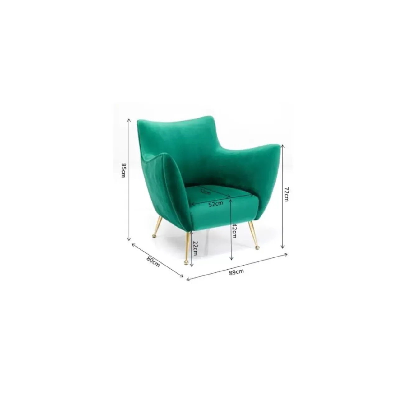KARE Design Sessel-Sessel Goldfinger Grun