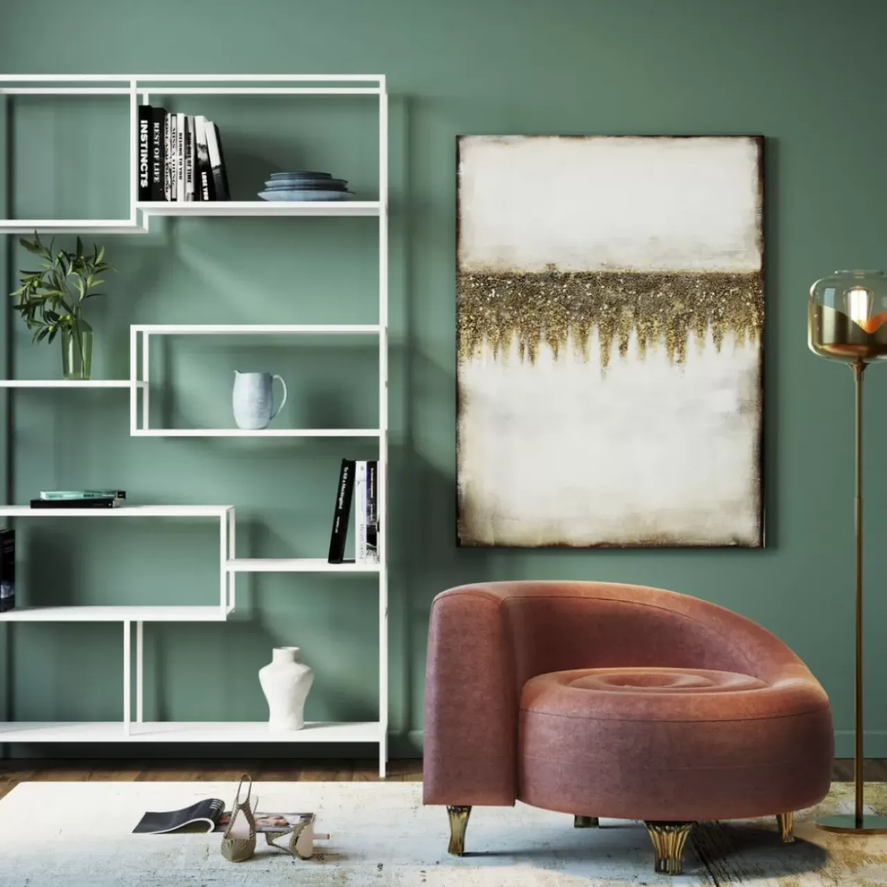 KARE Design Sessel-Sessel Lofty Snake Rose