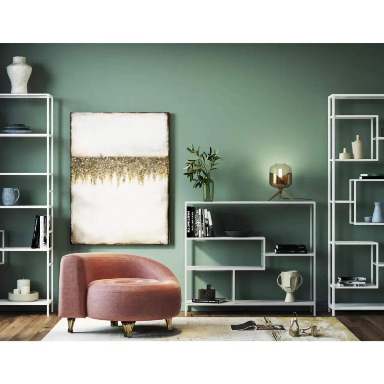 KARE Design Sessel-Sessel Lofty Snake Rose