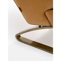 KARE Design Sessel-Sessel Mit Hocker Breno Braun