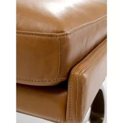 KARE Design Sessel-Sessel Mit Hocker Breno Braun