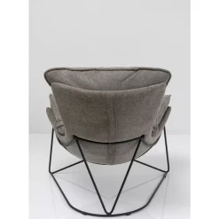 KARE Design Sessel-Sessel Mit Hocker Snuggle Grau (2/Tlg)