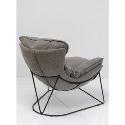 KARE Design Sessel-Sessel Mit Hocker Snuggle Grau (2/Tlg)