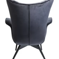 KARE Design Sessel-Sessel Tudor Velvet Schwarz