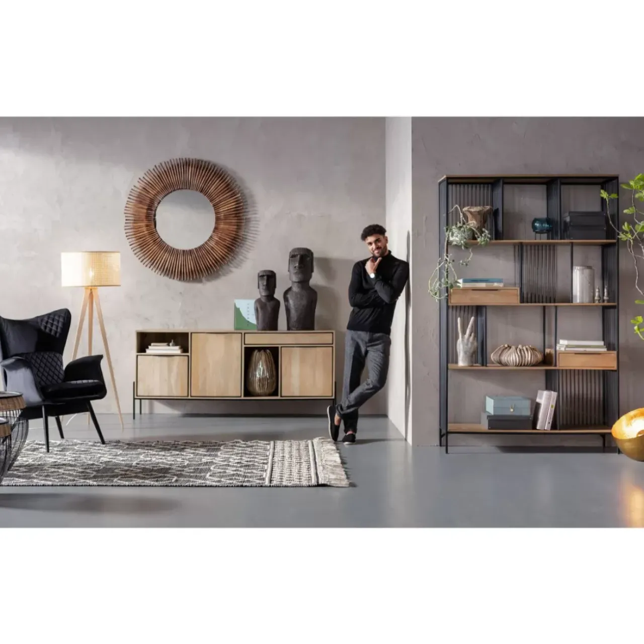 KARE Design Sessel-Sessel Tudor Velvet Schwarz