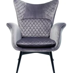 KARE Design Sessel-Sessel Tudor Velvet Silbergrau