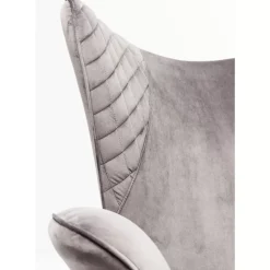 KARE Design Sessel-Sessel Tudor Velvet Silbergrau