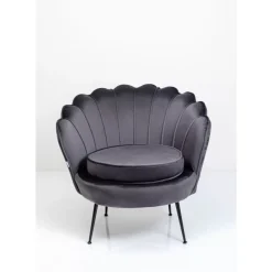 KARE Design Sessel-Sessel Water Lily Black Grau