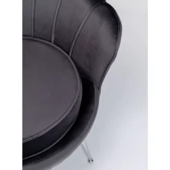 KARE Design Sessel-Sessel Water Lily Chrom Grau