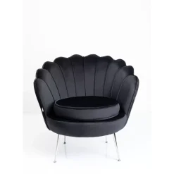 KARE Design Sessel-Sessel Water Lily Chrom Schwarz