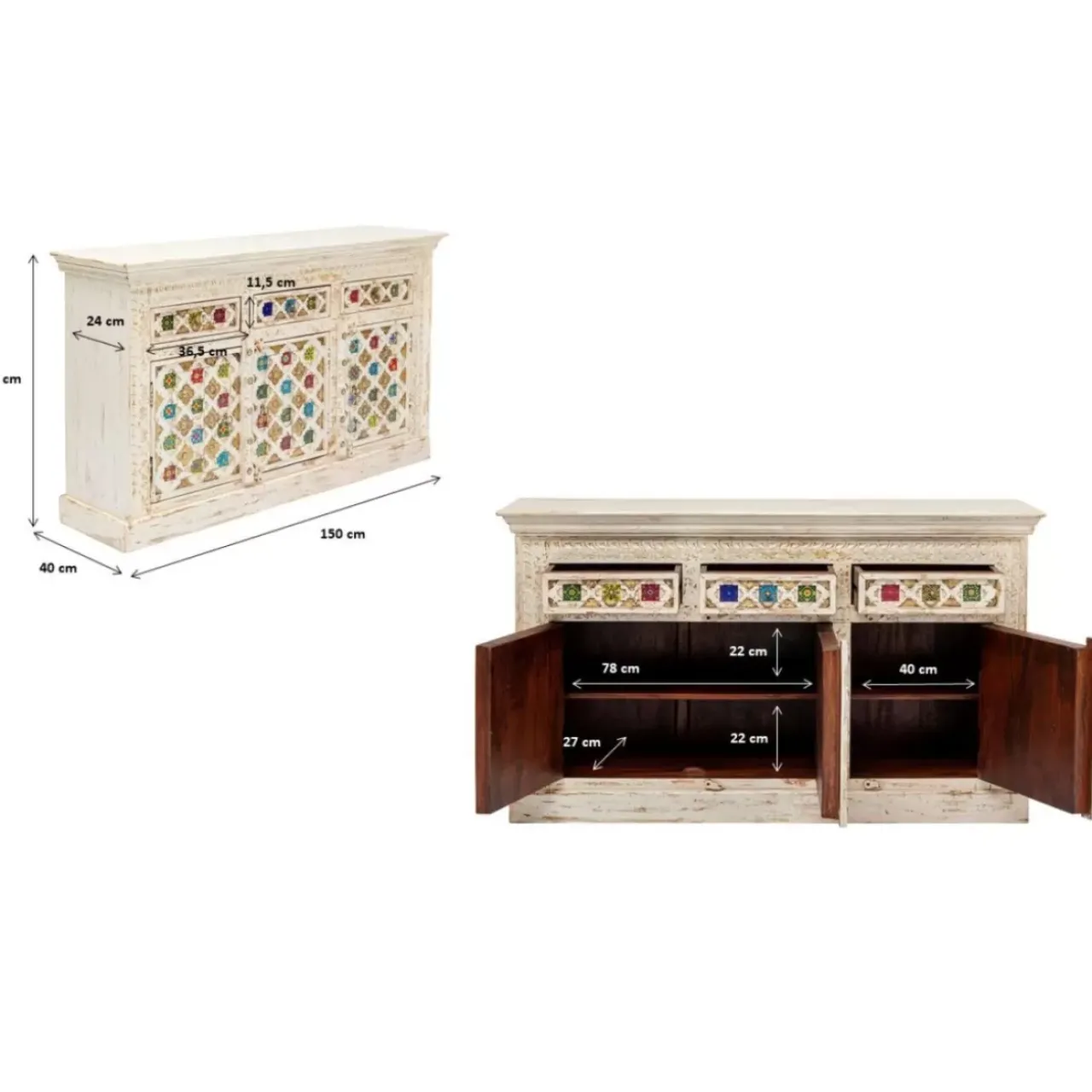 KARE Design Kommoden & Sideboards-Sideboard Bazar 150