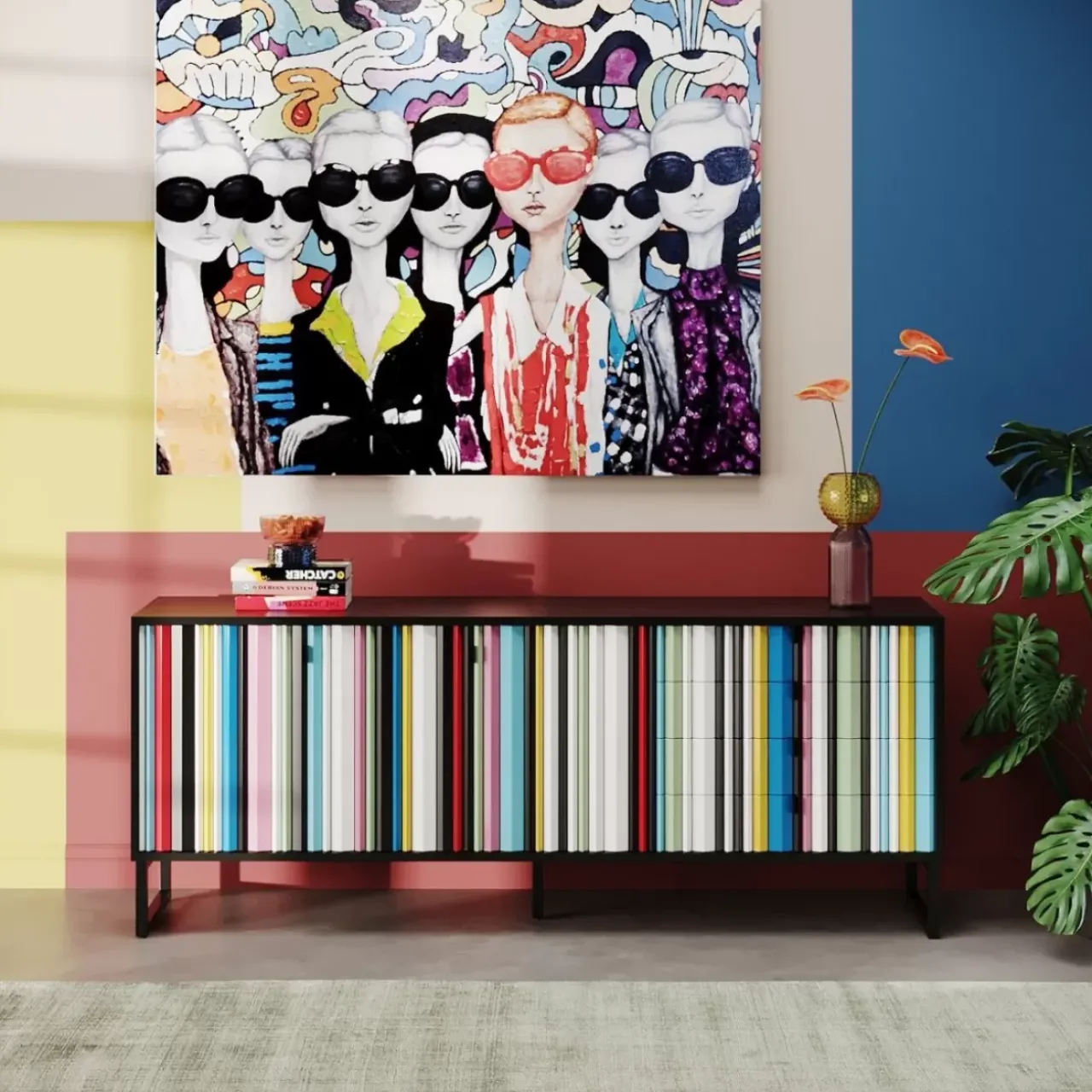 KARE Design Kommoden & Sideboards-Sideboard Concertina Colore 186X74Cm