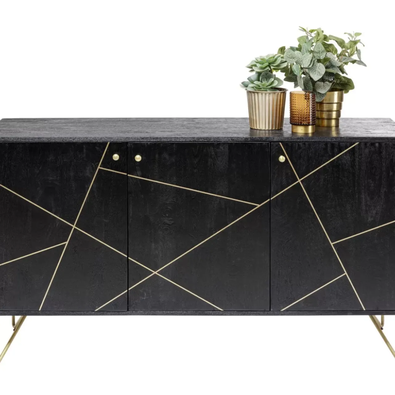 KARE Design Kommoden & Sideboards-Sideboard Gold Vein 3 Turig 145X82Cm