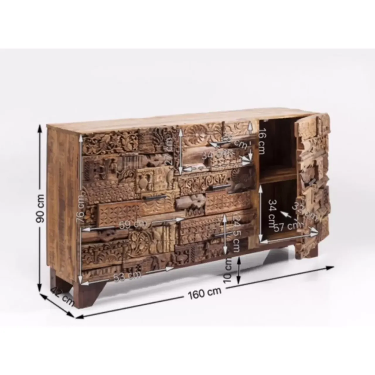 KARE Design Kommoden & Sideboards-Sideboard Shanti Surprise Puzzle Nature
