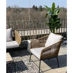 KARE Design Outdoormöbel-Sitzgruppe Elba Quattro Natur (4/Tlg.)