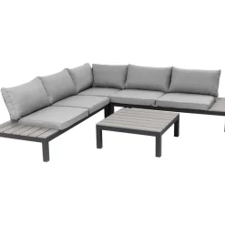 KARE Design Outdoormöbel-Sitzgruppe Holiday Schwarz (4-Tlg.)